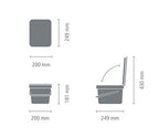 Brabantia Sort & Go Food Trash Can Small Countertop Kitchen Compost Caddy - Image 7