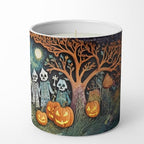 Caroline's Treasures DAC2264CDL Papel Picado Skeletons Spooky Halloween Decorative Soy Candle Nature Soy Wax Essential Oil Home Decor Ideal for Bedroom Kitchen Bath Office Gift, 10 oz
