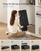 SONGMICS Storage Ottoman Bench, 30 Inches Folding Foot Rest Stool