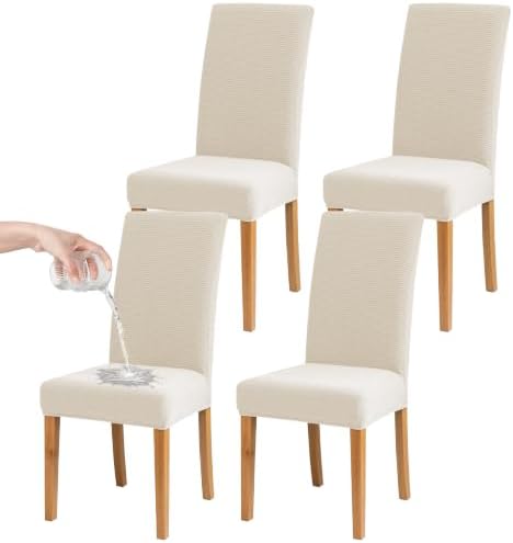BIETYONE Waterproof Dining Chair Covers, Stretch Seat Protector, Washable