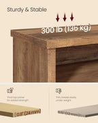 VASAGLE Shoe Bench, Storage Bench, 11.6 x 39.4 x 19.7 Inches