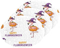 Happy Flamingo Halloween Dish Scrub Sponges Kitchen Non Scratch Reusable Compressed Cellulose Sponge Hanging for Household Cleaning Washing Dishes Pots and Pans 3 Pack by KOCOART