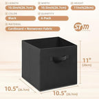 STORAGE MANIAC Storage Cubes, 11 Inch 6 Pack Collapsible Fabric Shelf Bins