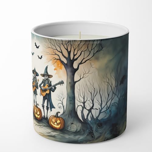Caroline's Treasures DAC2261CDL Mariachi Skeleton Band Spooky Halloween Decorative Soy Candle Nature Soy Wax Essential Oil Home Decor Ideal for Bedroom Kitchen Bath Office Gift, 10 oz