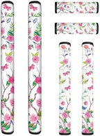 6 PCS Refrigerator Door Handle Covers, Kitchen Appliance Gloves Anti-Slip for Ovens Dishwashers Keep Kitchen Appliance Clean Party Holiday Home Decoration, Pink Rose Floral