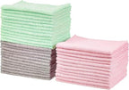 Amazon Basics Microfiber Cleaning Cloths, Ultra Absorbent, Scratch Free, Non-Abrasive, Reusable and Washable, All-Purpose, Car Detailing, 16" x 12", Green/Gray/Pink (Pack of 288)