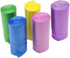 300 Count 8 Gallon Trash Bags Colored - Extra Thick Medium Garbage Bags 1.1 mil Strong, Leakage-Free,Unscented Thick for Bathroom, Office, Kitchen Waste Basket Trash Can (Multicolor, 300 Count)