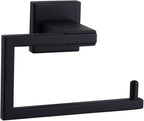 Matte Black Toilet Paper Holder SUS 304 Stainless Steel Wall Mounted Toilet by kimzcn