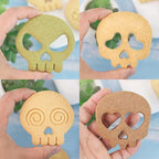 10Pcs DIY Skull Cookie Cutters Halloween Mix Match Face Embossing Molds - Image 6