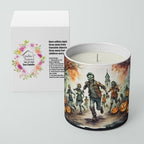 Caroline's Treasures DAC2290CDL Zombies Spooky Halloween Decorative Soy Candle Nature Soy Wax Essential Oil Home Decor Ideal for Bedroom Kitchen Bath Office Gift, 10 oz
