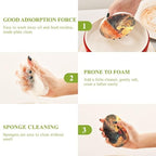 3PCS Scrub Sponges Thanksgiving Turkey in Hat Pop-up Dish Sponge for Cleaning Kitchen Bathroom Household Non-Scratch Scrubber - Image 4