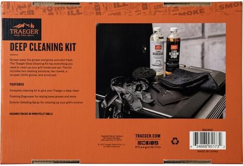 Traeger Grills Deep Cleaning Kit, Detailing Spray, Degreaser & Scraper Set