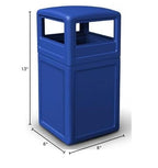 Commercial Zone-73290499 PolyTec 42 Gallon Square Waste Container - Image 2