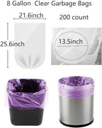 8 Gallon Trash Bags Colored - Extra Thick Medium Garbage Bags 1.1 mil Strong, Leakage-Free,Unscented 30 Liter Thick for Bathroom, Office, Kitchen Waste Basket Trash Can (Green, 200 Count)