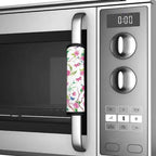 6 PCS Refrigerator Door Handle Covers, Kitchen Appliance Gloves Anti-Slip for Ovens Dishwashers Keep Kitchen Appliance Clean Party Holiday Home Decoration, Pink Rose Floral