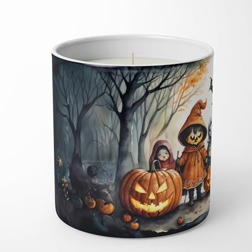 Caroline's Treasures DAC2221CDL Trick or Treaters Spooky Halloween Decorative Soy Candle Nature Soy Wax Essential Oil Home Decor Ideal for Bedroom Kitchen Bath Office Gift, 10 oz