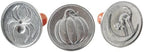 Nordic Ware 1260 Spooky Cast Cookie Stamps, 3-inch rounds, Silver