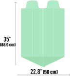 13 Gallon Flap Tie Compostable Trash Bags, Compost Bags Tall Kitchen Trash Bags - Image 2