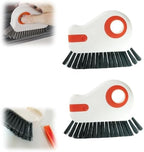 2 in 1 Groove Cleaning Brush Window Track Cleaning Tools, 2025 New Hard Bristle Crevice Cleaning Brush with Hidden Scraperfor Sliding Door Track, Window Sill, Shutter Door(Orange,2pcs) by PETUPS