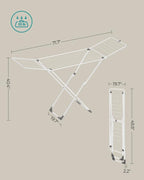 SONGMICS Clothes Drying Rack, Metal Laundry Drying Rack, Space-Saving, - Image 6