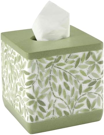 Avanti Linens - Tissue Box Cover, Standard Size Tissue Holder for Home