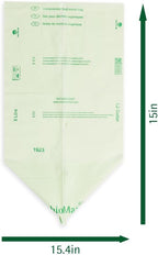 bioMat 1.2 Gallon Compostable Bags, Countertop Bin Liners, BPI ASTM D6400 and - Image 2