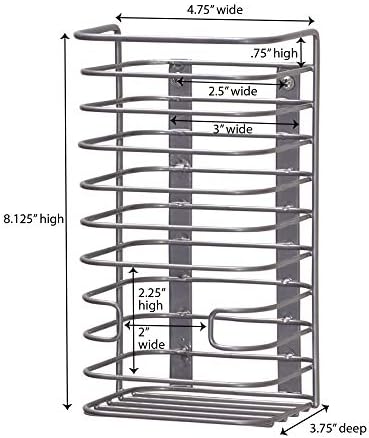 Household Essentials Satin Nickel Steel Door Basket
