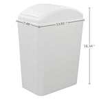4.2 Gallon Plastic Swing Lid Trash Can, Small Garbage Can - Image 2