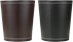 KINGFOM Classic Pu Leather Trash Can Wastebasket, Garbage Container Can - Image 9