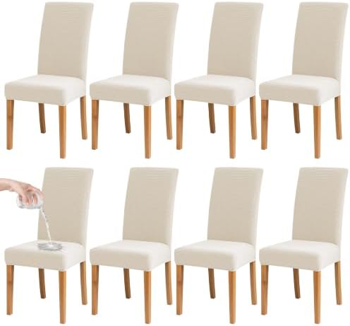 BIETYONE Waterproof Dining Chair Covers, Stretch Seat Protector, Washable