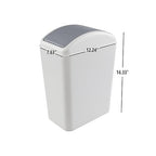 4.5 Gallon Swing Top Garbage Can, Plastic Trash Bin - Image 2