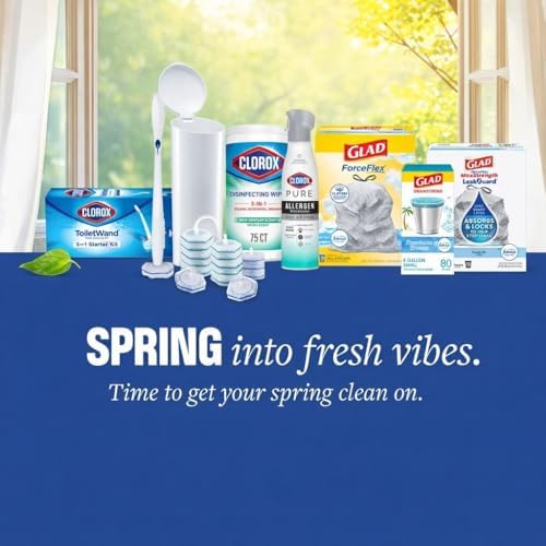 Clorox ToiletWand Toilet Cleaning Starter Kit, 1 Kit with 6 Refill Heads