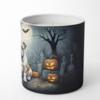 Caroline's Treasures DAC2040CDL English Bulldog Spooky Halloween Decorative Soy Candle Nature Soy Wax Essential Oil Home Decor Ideal for Bedroom Kitchen Bath Office Gift, 10 oz