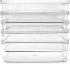 Isaac Jacobs 5-Pack Small Clear Storage Bins, Plastic Organizer - Image 5