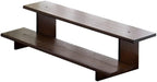 2 Tier Wood Desktop Ladder Storage Rack, Bamboo Wooden Storage Shelf by Unknown