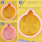 Christmas Ball Cookie Cutters 10Pcs Xmas Ornament Biscuit Molds for Baking - Image 4