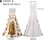 Fall Pumpkin Sunflower Bathroom Hand Tie Towel Autumn Maple Leaf Hanging Dish Towels Set of 2 Decorative Kitchen Towel Soft Absorbent Towels for Bathroom Kitchen Home Decor 17 * 12 Inch