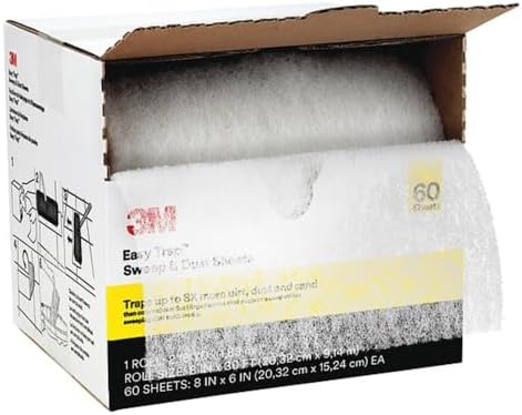 3M Easy Trap Sweep and Dust Sheets, 2 Rolls of 250, 5" x 6" Sheets