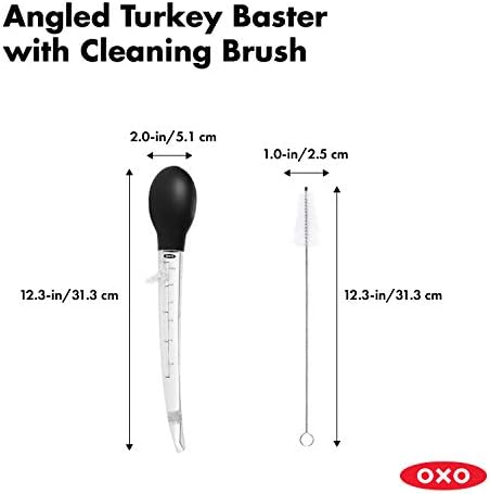 OXO Good Grips Angled Turkey Baster with Cleaning Brush - Black - Image 2