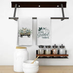 OHSUL Fall Pumpkin Botanical Kitchen Dish Towels Dishcloth 16x24 Set of 2 - Image 5