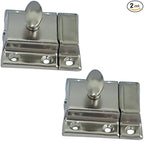 QCAA Oval Turn Cabinet Latch, for Cupboard & Other Furniture, Chrome Plated by QCAAHardware