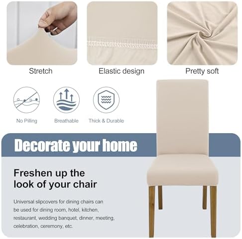Dining Chair Covers, Stretch Seat Covers, Washable Furniture Protector