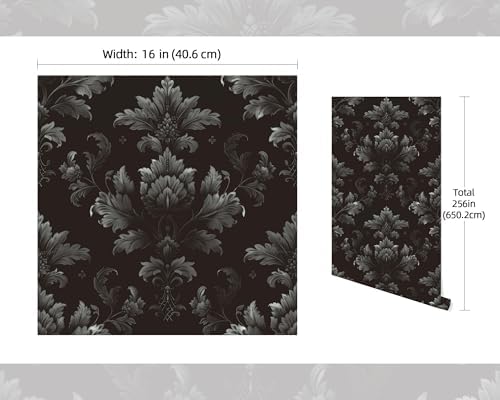 FLFK Vintage Floral Wallpaper Peel and Stick 16" x 256"