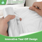 Biodegradable 1.2 Gallon Small Trash Bags - Unscented 100 Count Tiny Garbage Bag Bulk Clear White Strong Thick Compostable Scrap Bin Liners for Kitchen Office or Outdoor Garden Heihaily