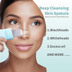 Blackhead Remover Tool,Black Head Remover for Face Nose-2 in 1 Pore Cleaning Brush Face Scrubber Skin Care Scraper Mask Applicator Spatula for Men Women Pore Cleansing (Blue) - Image 2