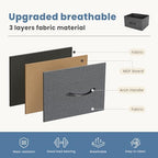 DUMOS Night Stand with 4 Fabric Drawers, Bedside Table for Bedroom