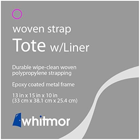 Whitmor Woven Strap Storage Tote Basket with Liner - Espresso
