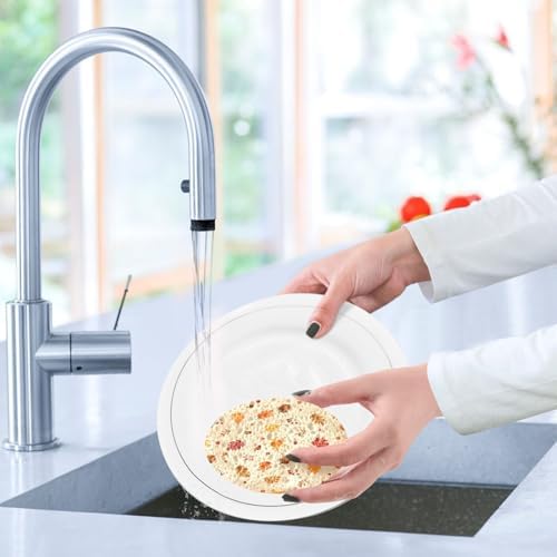 Autumn Leaves Berries Dish Scrub Sponges Kitchen Fall Acorns Non Scratch Reusable Compressed Cellulose Sponge Hanging for Household Cleaning Washing Dishes Pots and Pans 3 Pack - Image 7