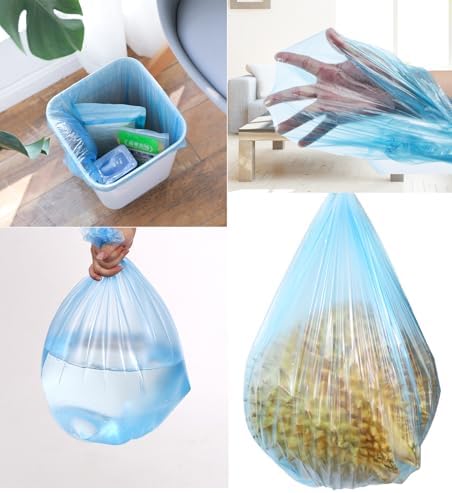 300 Count 8 Gallon Trash Bags Colored - Extra Thick Medium Garbage Bags 1.1 mil Strong, Leakage-Free,Unscented Thick for Bathroom, Office, Kitchen Waste Basket Trash Can (Multicolor, 300 Count)
