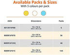 Amazon Basics Microfiber Cleaning Cloths for Cars, Non-Abrasive, Highly Absorbent, Lint and Scratch-Free, Reusable and Washable, Car Detailing Towels, 16" x 12", Blue/White/Yellow, 144-Pack